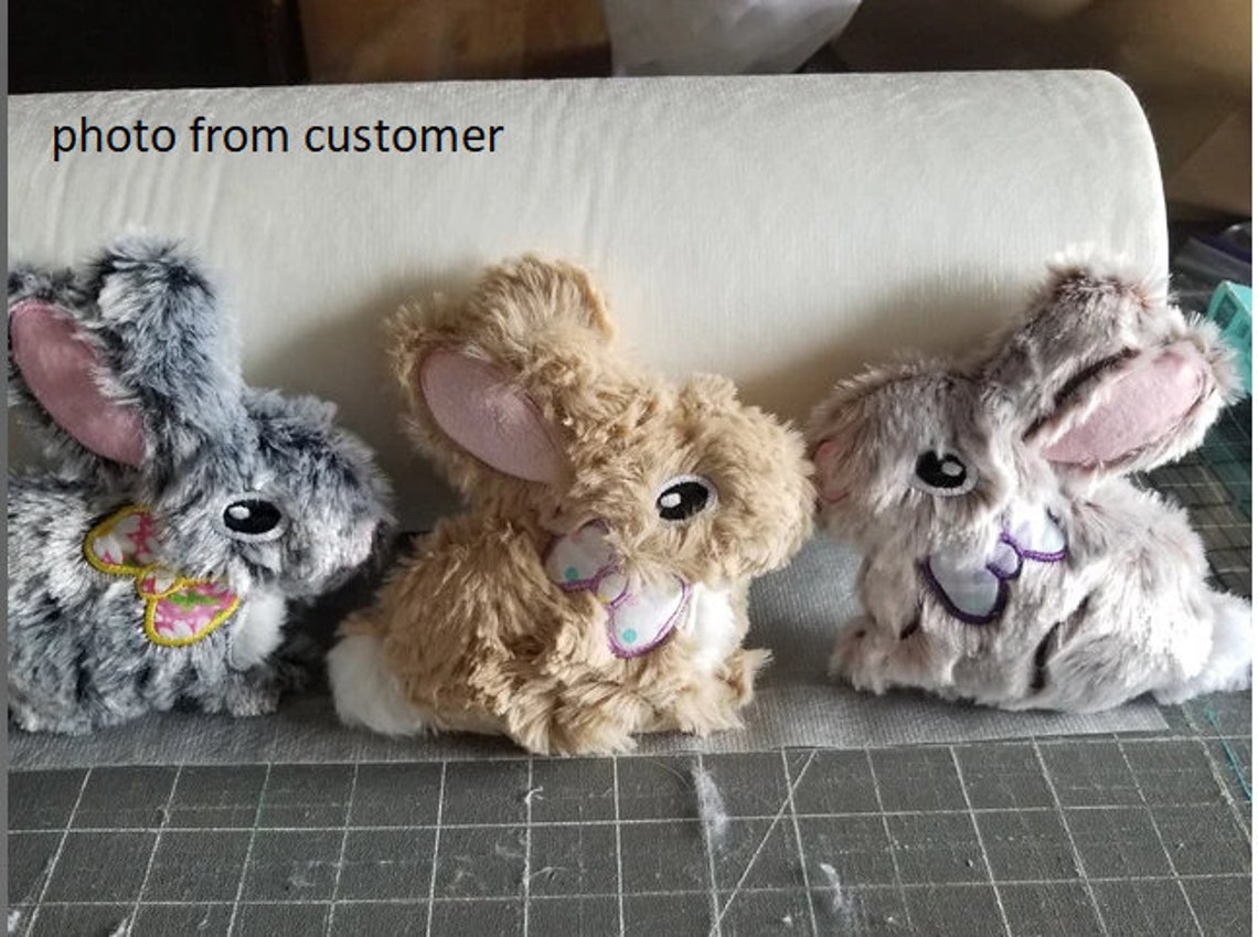 Easter Bunny Stuffie ITH Embroidery ,machine Pattern,ith Bunny Stuffie ...