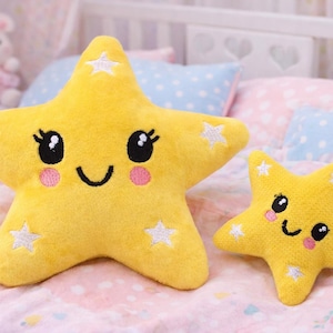 Motif de broderie étoile, broderie à la machine (ITH), motif peluche douce pour enfants, 5 tailles