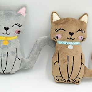 Cat Stuffie ITH Embroidery , Machine Pattern, ITH Kitten Stuffie, cat Softie, kitten Pattern in the hoop, ITH 6x10, 7x12