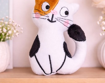 Cat Stuffie ITH Embroidery , Machine Pattern, ITH Stuffie, Kitten Softie, Kittie Pattern, ITH 5x7 , 6x10, 7x12,8x12