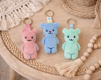 Little teddy bear keychain ITH embroidery pattern ,Machine Pattern, ITH Bear Stuffie, Teddy Softie, Teddy Bear Pattern, ITH 4x4