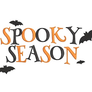 Spooky Season Halloween Embroidery Design, Digital File, 6 sizes