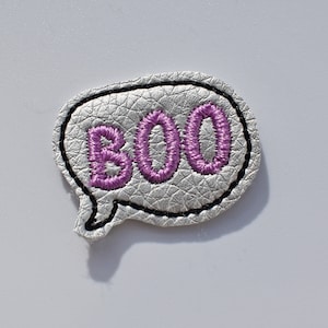 Boo Feltie embroidery design, Halloween, Hair Bows, Planner Accessories, Felties, Hair Clip, Hair Accessories, instant download