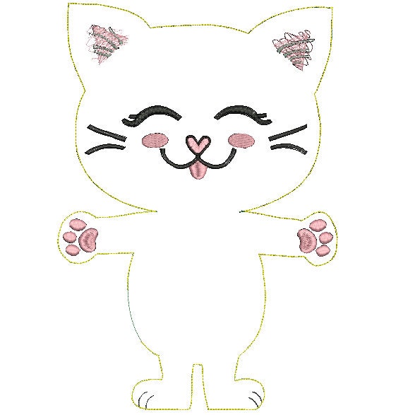 Download Kitty Stuffie ITH Embroidery Machine Pattern ITH Stuffie ...