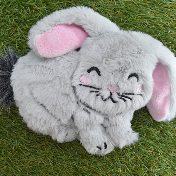 Cute Easter Bunny Stuffie ITH Embroidery ,Machine Pattern,ITH Bunny Stuffie,Rabbit Softie, Easter Pattern,ITH 6x10, 8x8 In the hoop