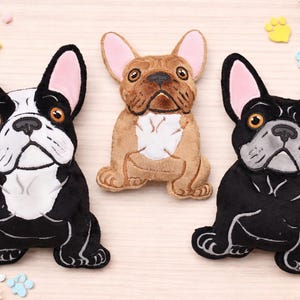 フレンチブルドッグの犬用ぬいぐるみ ITH 刺繍、機械模様、ブルドッグ ITH ぬいぐるみ、犬用ぬいぐるみ、模様、ITH 5x7、6x10、7x12、8x12