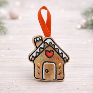 Little Gingerbread house embroidery pattern , In The Hoop, ITH, Softie Stuffie Plushie Kids , embroidery design, christmas pattern, 4x4