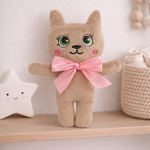 Kitty Stuffie ITH Embroidery , Machine Pattern, ITH Stuffie, Kitten Softie, Cat Pattern, ITH 5x7 , 6x10, 7x12, 8x12