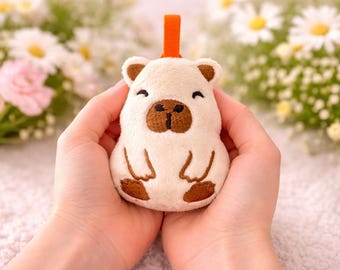 Capybara stuffie ITH machine embroidery design 4x4