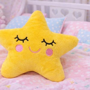 Motivo per ricamo a stella, In The Hoop ITH, disegno per ricamo per bambini Softie Stuffie Plushie, 4 misure