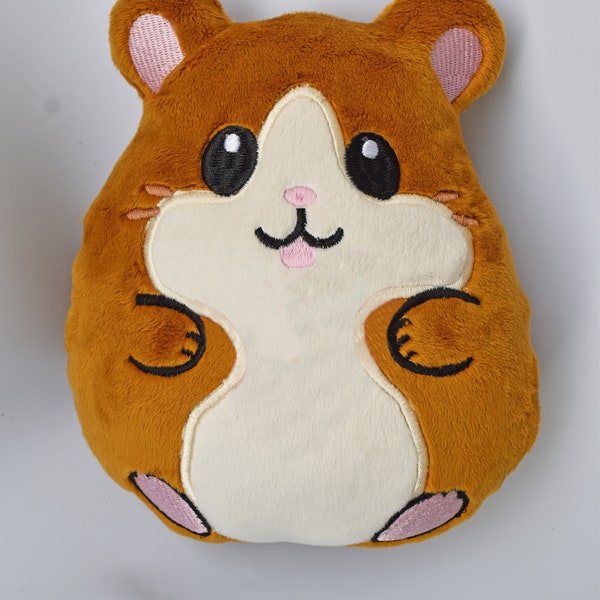 Hamster Stuffie ITH Embroidery , Machine Pattern, ITH Hamster Stuffie, Softie Pattern, ITH 5x7 , 6x10, 7x12,8x12