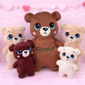Osito de peluche bordado ITH, patrón a máquina, osito de peluche ITH, osito suave, patrón de osito de peluche, ITH 5x7, 6x10, 7x12, 8x12, 8x8