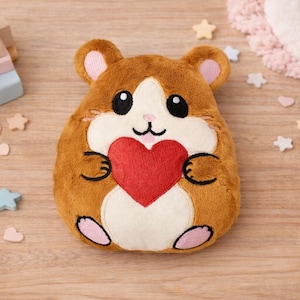 Hamster Stuffie ITH Embroidery , Machine Pattern, ITH Hamster Stuffie, Softie Pattern, ITH 5x7 , 6x10, 7x12,8x8,8x12