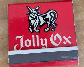 Vintage Matchbook Jolly Ox Midcentury Match Bill of Fare für Lords und Ladies