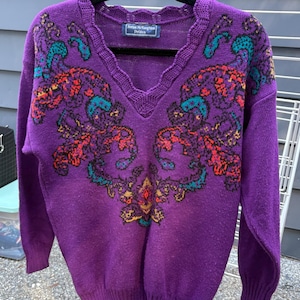 Vintage trui: Norton McNaughton barok ontwerp maat medium