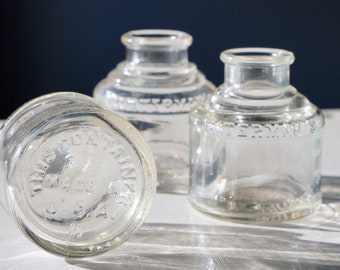 Vintage Collectible SchaldachCarwin Hand Painted Glass Ink Well