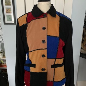 ジャケット・アウター Mondrian Look Pattern Vintage Wool Coat Mondrian Look Pattern Vintage Wool Coat