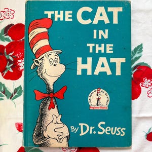 Die Katze im Hut von Dr. Seuss Book Club Edition Matte Hardcover | Ich kann alles selbst lesen | Vintage Kinderbuch | 60er Jahre Kinderbuch