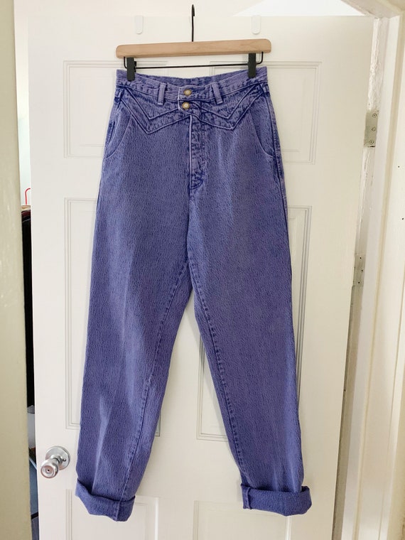 Vintage Western Ethics Jeans / Purple Wash Denim / High | Etsy