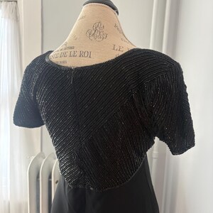 vintage Adrianna Papell Boutique robe de soirée haut perlé image 12