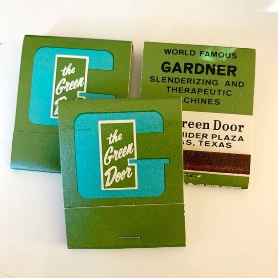 Vintage Mid Century Logo Matchbooks / Green Door Matchbook / Etsy