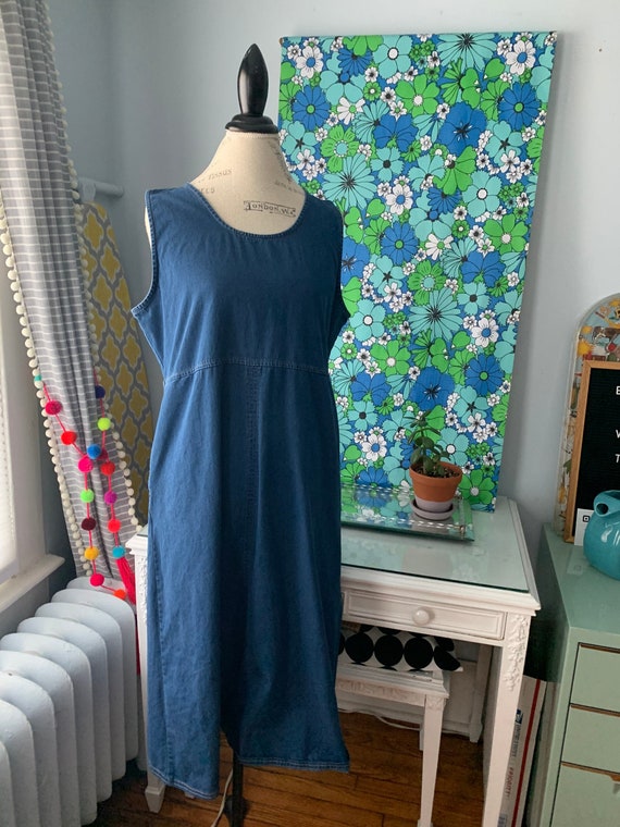 Woolrich Denim Jumper Dress Size Medium / Sleeveless Jean - Etsy