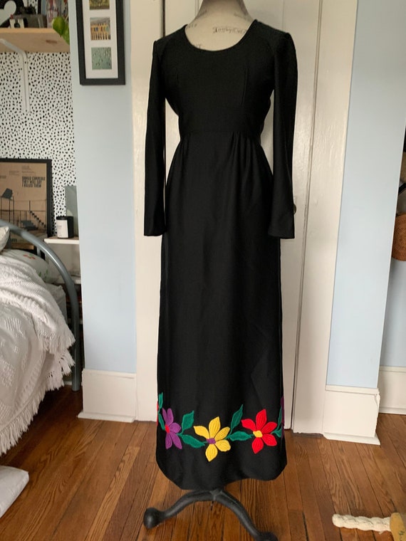 green emerald velvet dress Leslie Fay Wool Flare Dress XS/S – OMNIA main image 1
