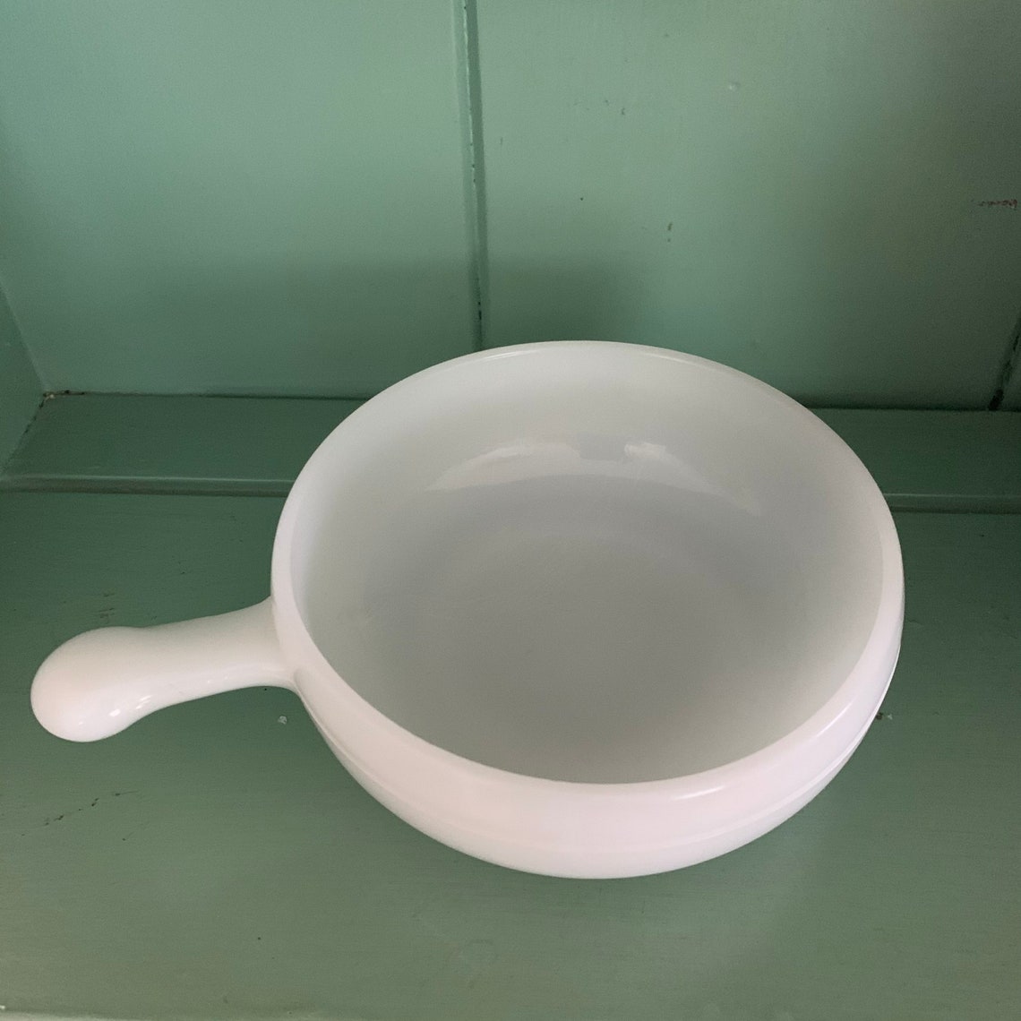 Vintage Milk Glass Bowl With Lug Handle / Small Cereal or Soup - Etsy