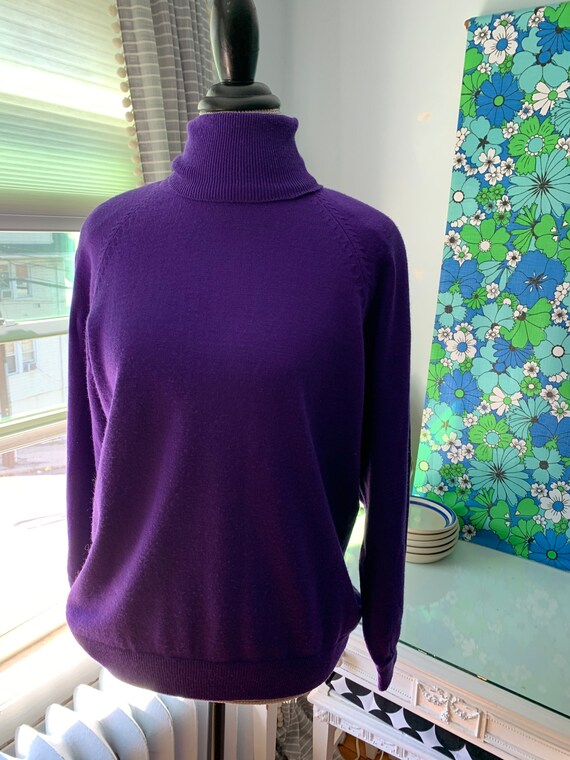 Vintage Purple Turtleneck Sweater by Richard and Comp… - Gem