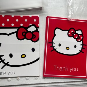 Sobres para tarjetas de agradecimiento Y2K SANRIO Hello Kitty, 12 unidades, 2 estilos, estuche transparente, 2004 NOS