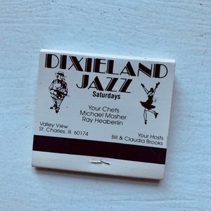 Vintage Hideaway Matchbook Dixieland Jazz Saturdays / Vintage Chicago Matches