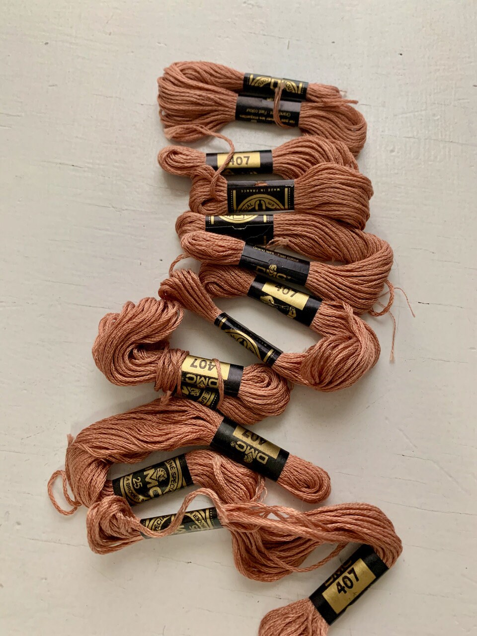 Vintage Craft Lot DMC Yarn Color 407 / Vintage Yarn / Vintage Sewing ...