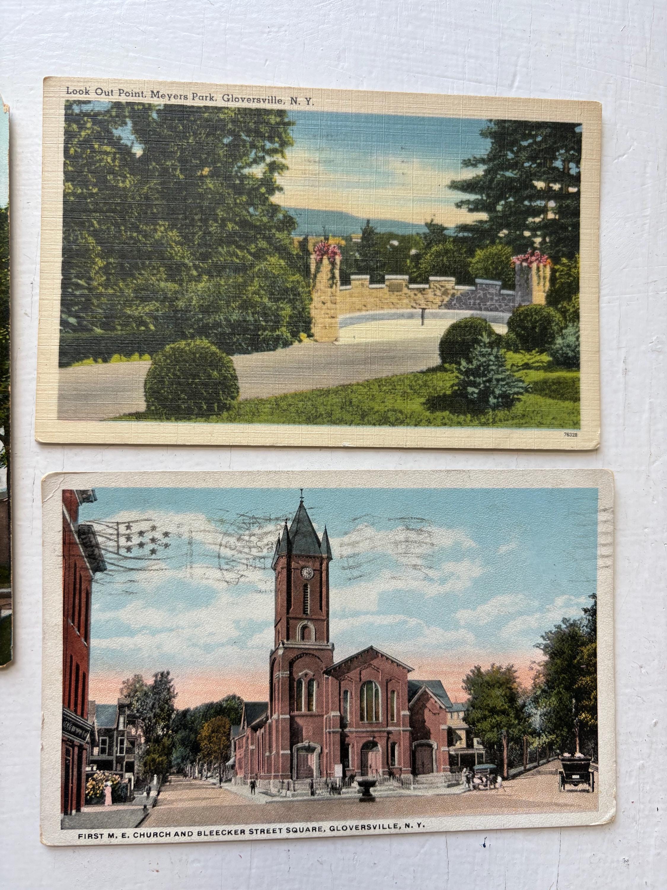 ヴィンテージ グローバーズビル NY ポストカード ロット: 20 世紀初頭