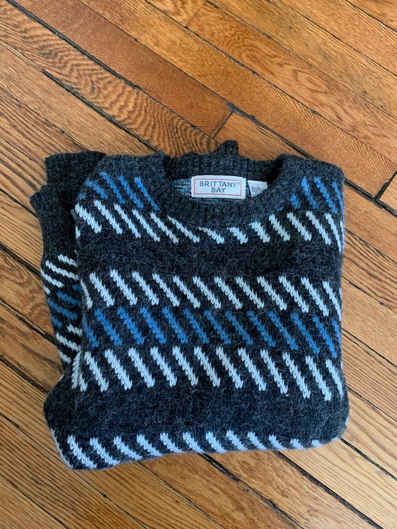 Vintage Brittany Bay Acrylic Sweater / Oversize Fi
