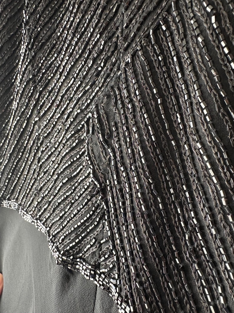 vintage Adrianna Papell Boutique robe de soirée haut perlé image 13