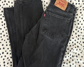 Vintage 90s Levis 550 Black Jeans 32 x 34 Relaxed Fit Mens Unisex