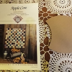 Apple Core quilting template 4.75 inches Shar&#39;s Prairie Patchwork