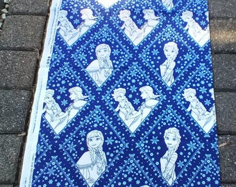 Frozen fabric dark blue Anna Elsa #85190202 Disney Camelot Fabrics 37 inches