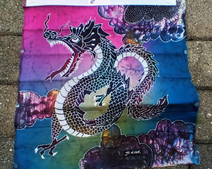Batik Robe Dragon Hand Painted Batik Dragon Lee Anne's Batiks Dragon Panel Fabric 18 X 20 ...