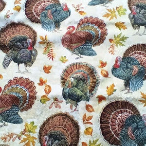 Turkey Fabric Timeless Treasures Harvest-cm7658 1 Yard Thanksgiving - Etsy