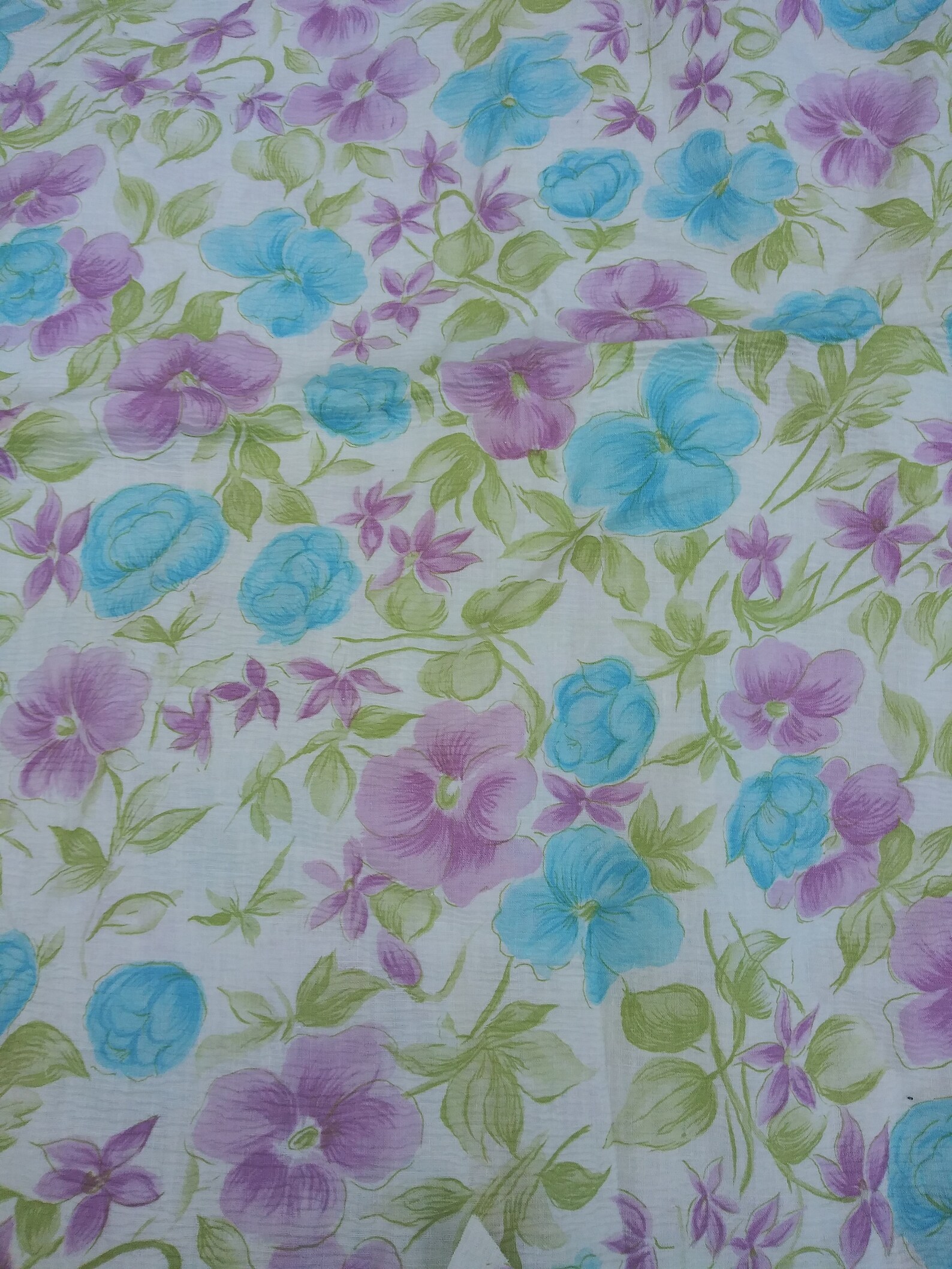 Vintage Lot of Fabric Remnants 4 Different Fabrics K 2 to 3 Yards of