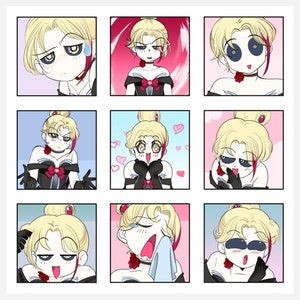 Stickervel Succubus-maan (4")