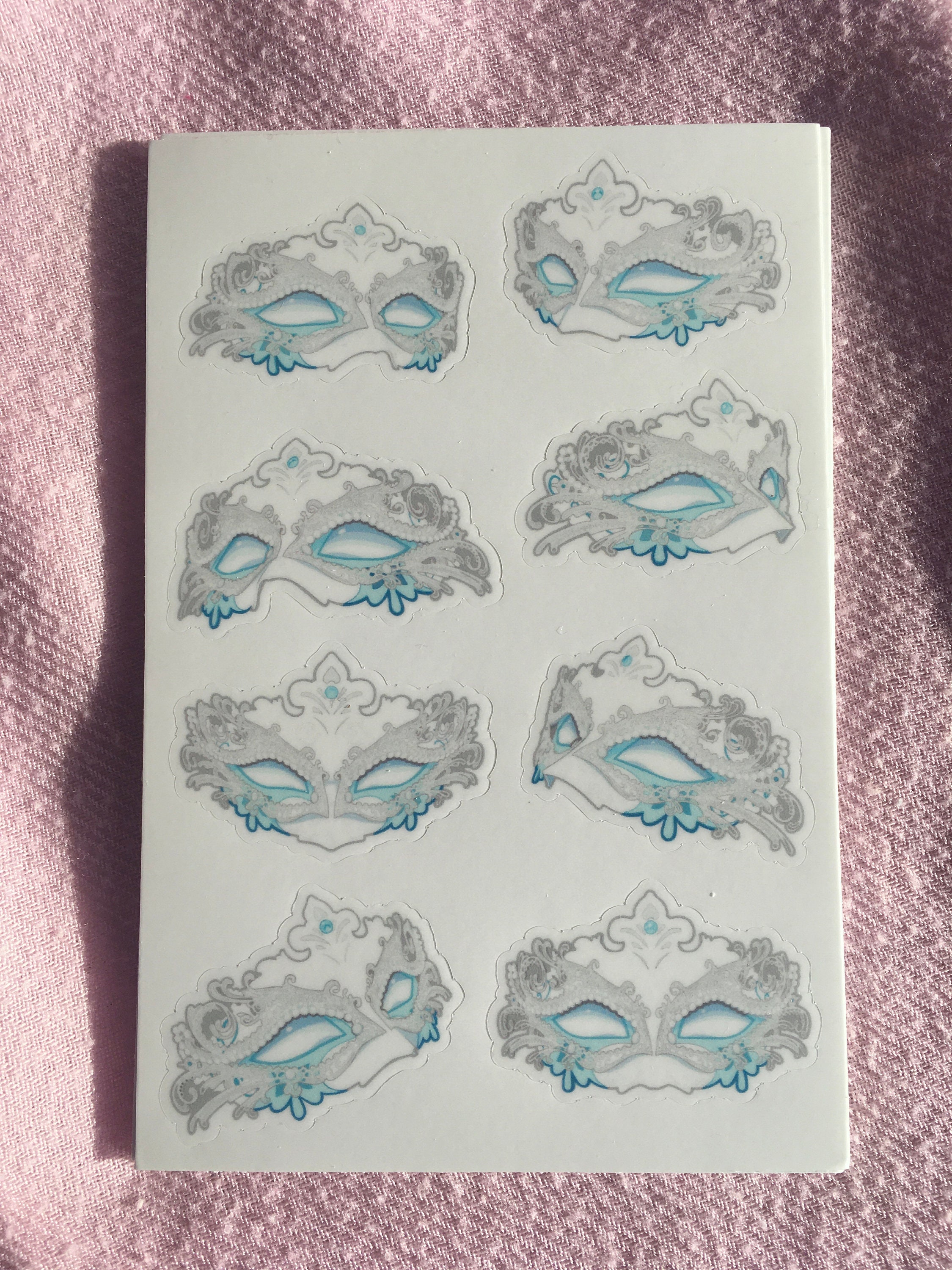 Sticker Mask Sheet Masquerade Mask Sticker Sheet - Etsy