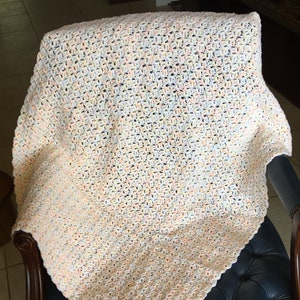 Afghan/Throw Crochet Baby Blanket Multicolor
