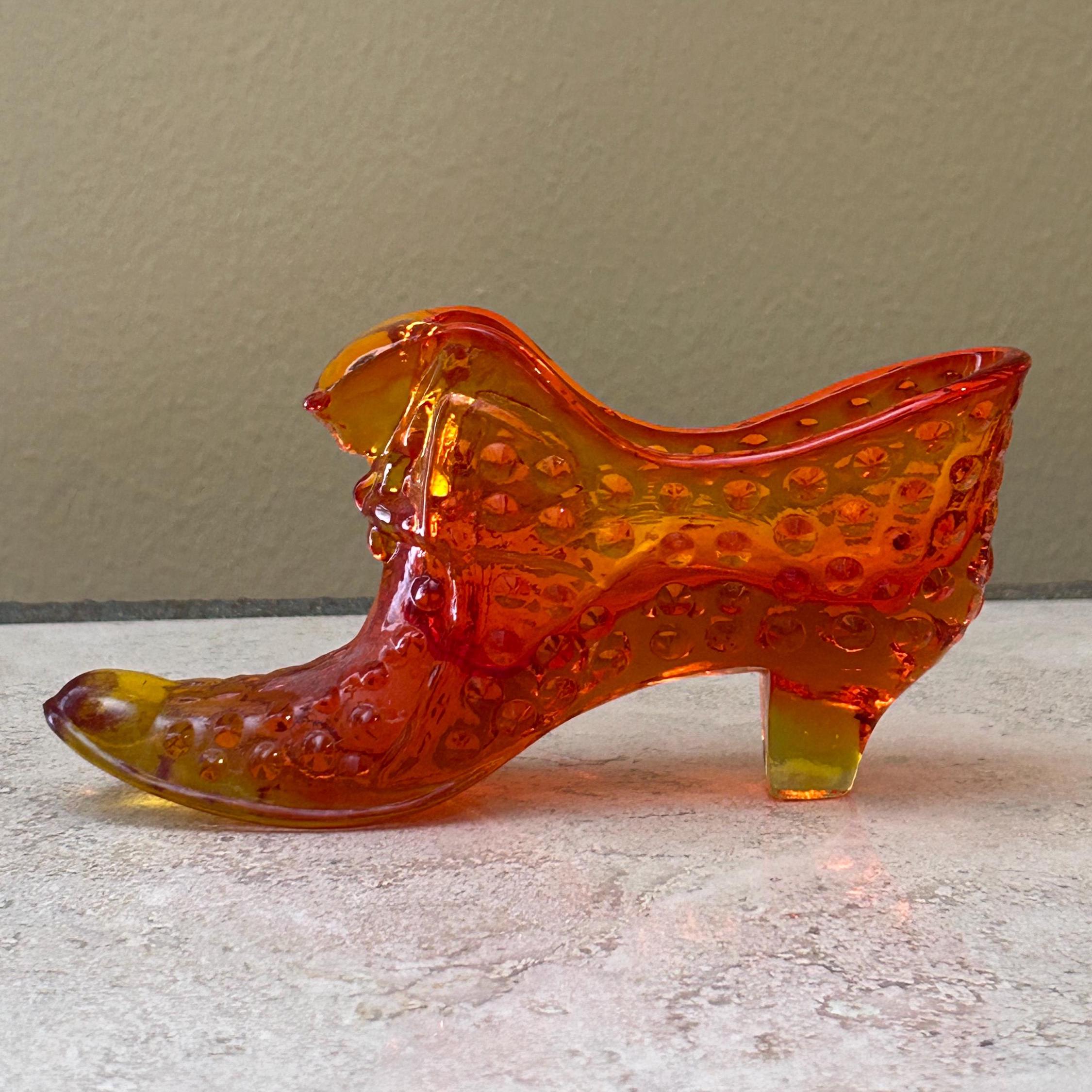 Fenton Amberina Shoe - Etsy