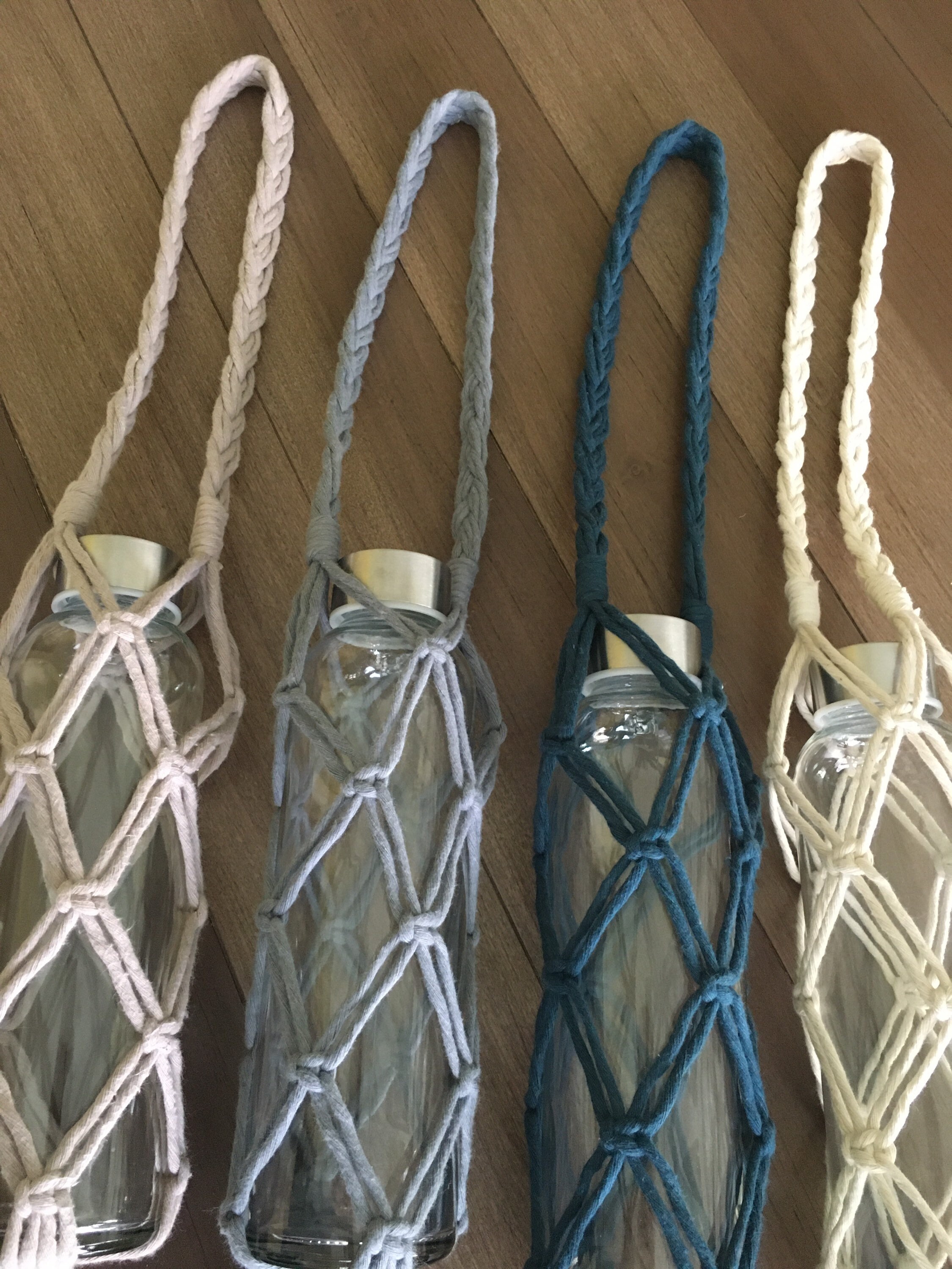 Handmade Macrame Bottle Carrier includes 18oz Bottle Bottle Etsy