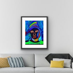 African woman print, Black American art, modern art for living room , Christmas gift for mom, Xmas gift for sister, holiday gift for friend