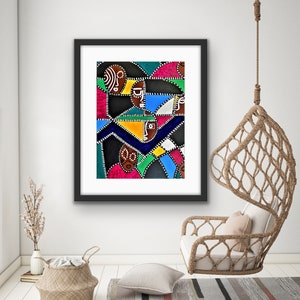Impresión de arte negro abstracto, Decoración contemporánea moderna, Arte urbano, Ideas para la sala de estar, Regalo de inauguración de la casa, Regalo de aniversario para pareja
