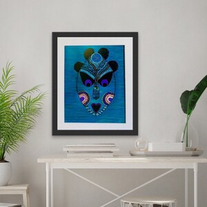 Beautiful African Woman Print,  Print of Original African Jamaican Panting, Black Art,  Wall Art, Home Decor, Wall Décor, Ethnic Art