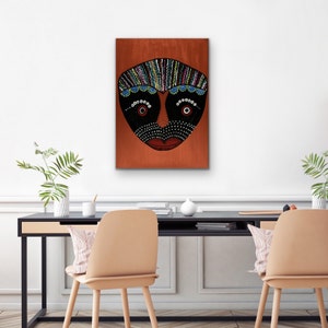 African Man Wall Print on Canvas, Living Room Wall Art Print, Abstract Art, Modern Home Decor, Jamaican Art, Black Art, Gift for him image 1